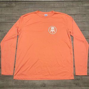 Barstool Sports Salmon Pink Medium Long Sleeve Shirt Polyester